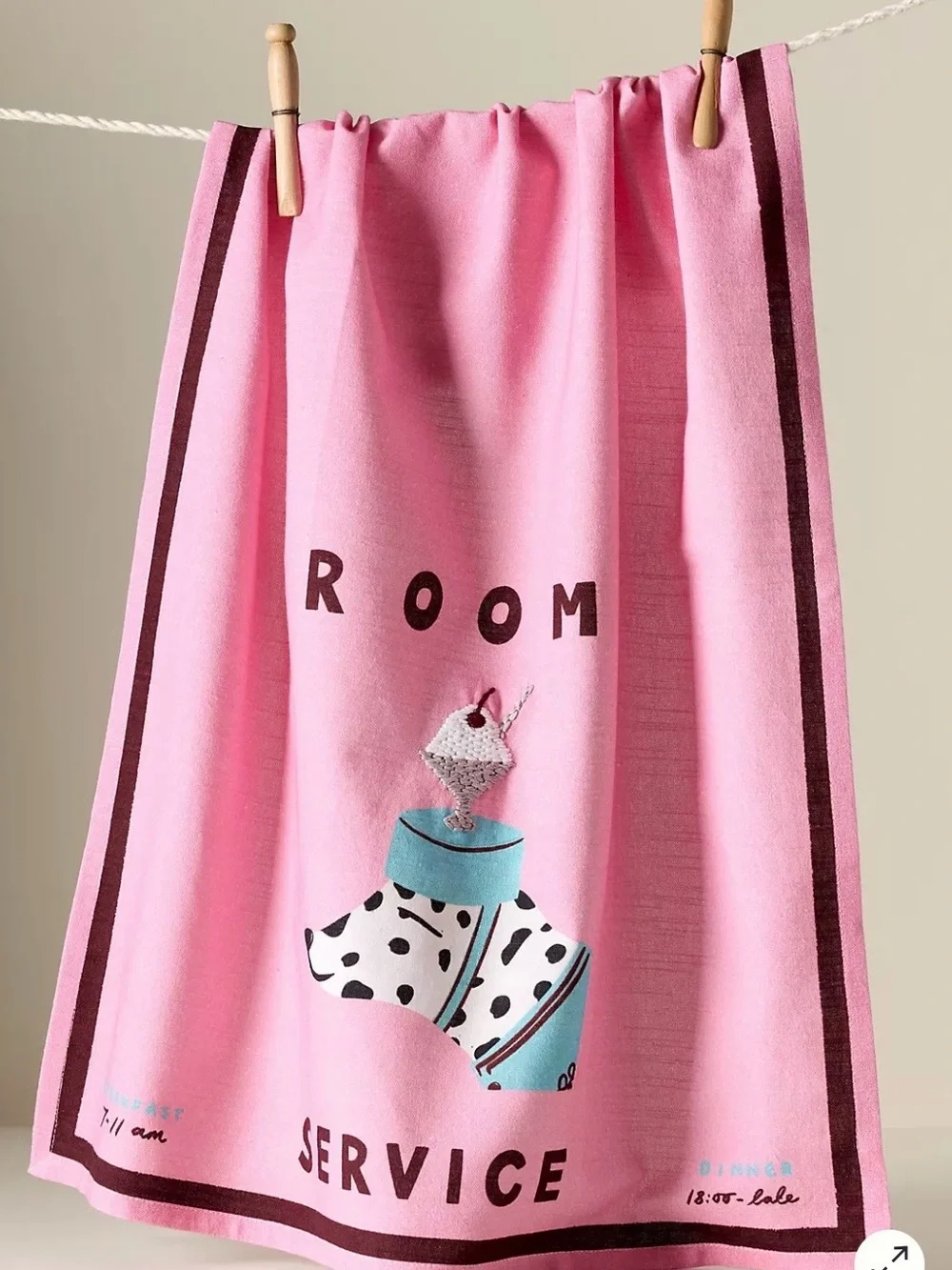 Anthropologie Room Service Tea Towel